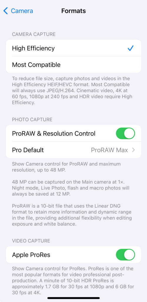smartphone setting for better photos
